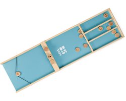 BS Toys Sjoelbak Kinderen & Familie – Houten Shuffleboard GA523 – Sjoelen - familiespel - 18 Schijve