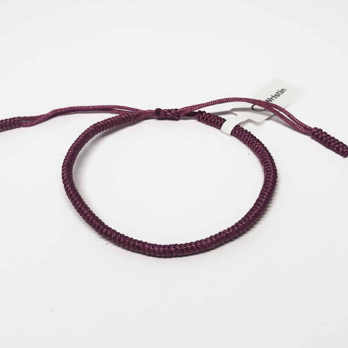 Wrisitn - Tibetaanse armband eenvoudig donker lila