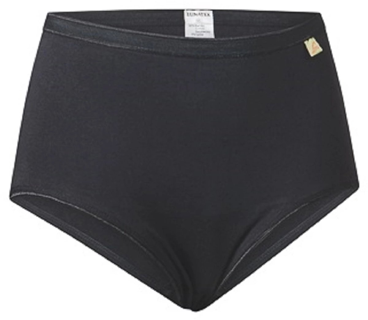 Lunatex - 5 dames taille slips - perfecte pasvorm - zwart - maat M