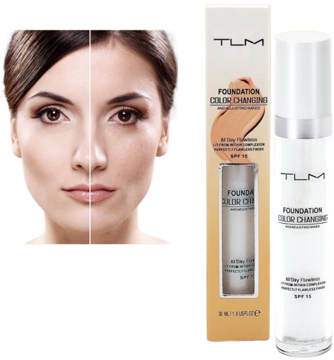 TLM Foundation® Kleurveranderende Foundation - Color Changing Foundation®