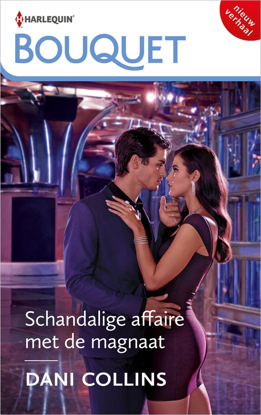 Kooskoppel in avondkleding, "Schandalige affaire met de magnaat" door Dani Collins.