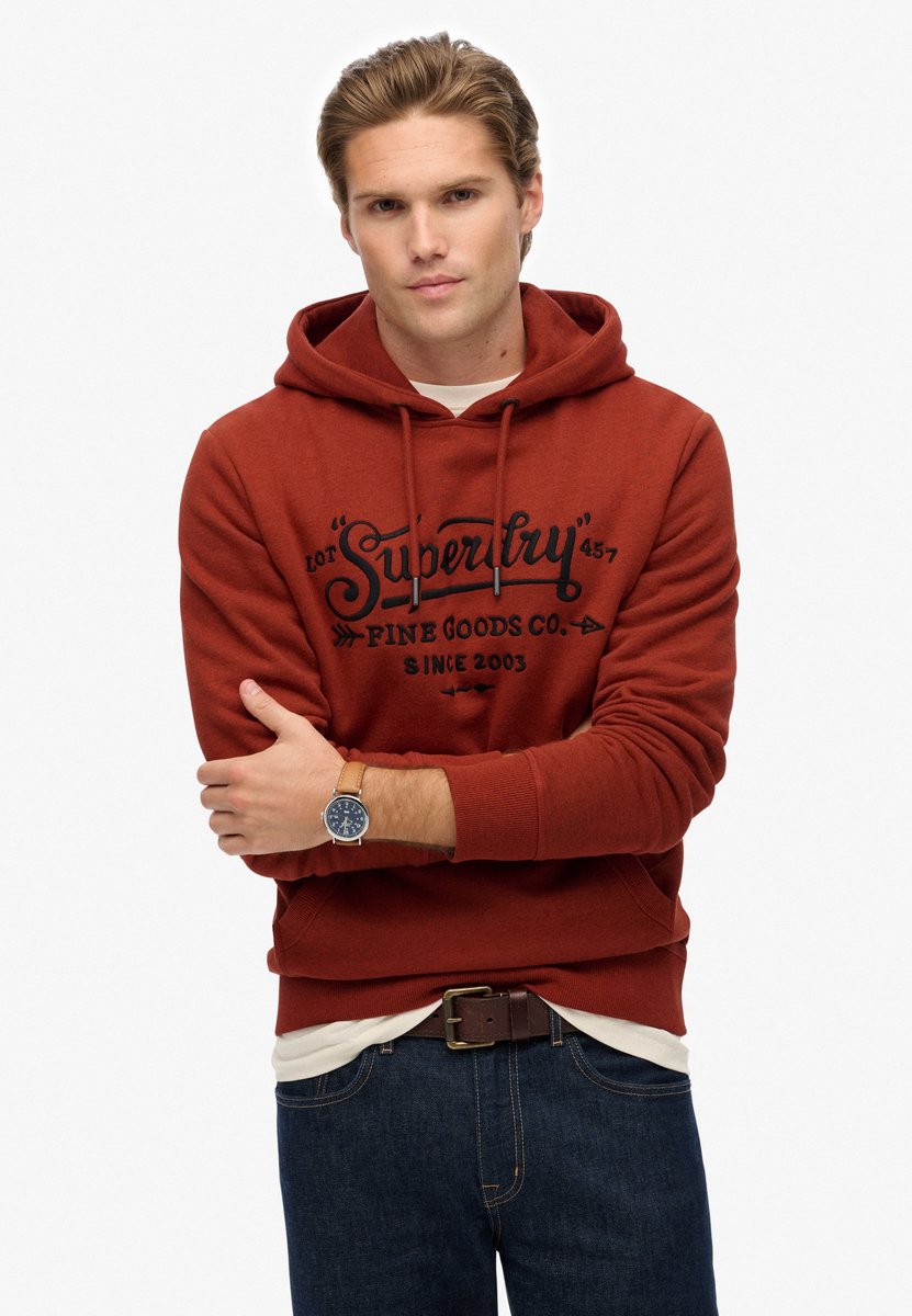 Superdry Outdoor Co hoodie met relaxte pasvorm Heren Hoodies Oranje