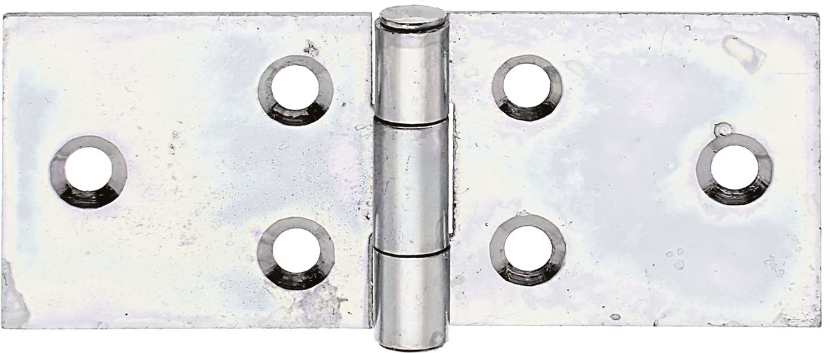 Alberts 346867 Tafelband, met geklonken roestvrijstalen stift, galvanisch geel verzinkt, 25 x 61 mm / 20 stuks