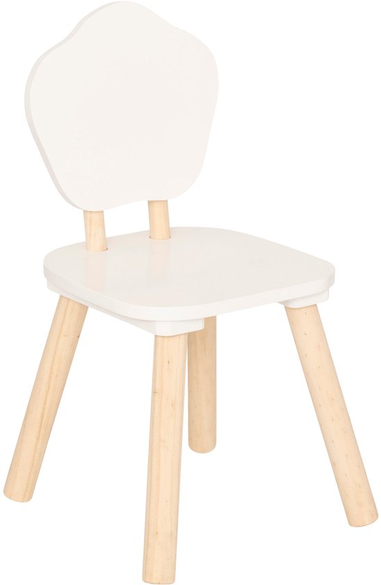 Atmosphera Kids Kinderstoel Bloem - 23x23x47cm - Wit