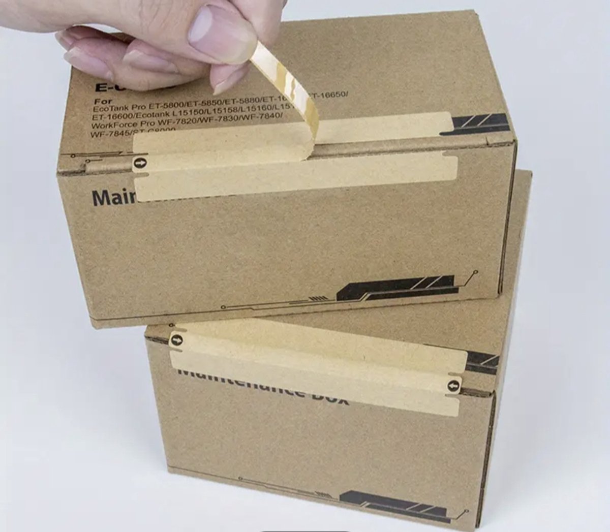 Verzegelingsstickers – 10 stuks – 3x10 cm – Security Labels – Seal Stickers met Waarschuwingstekst – Bruin Kraft Papier