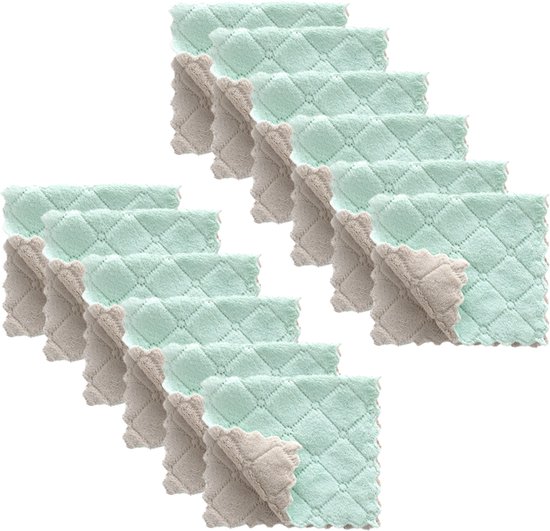 PÜSKÜL Wafel keukenhanddoeken 6 stuks - premium 100% Turks biologisch katoen, ultrazacht, sneldrogend absorberend pluisvrije handdoekje 70 x 40 cm ( donkergrijs, 6