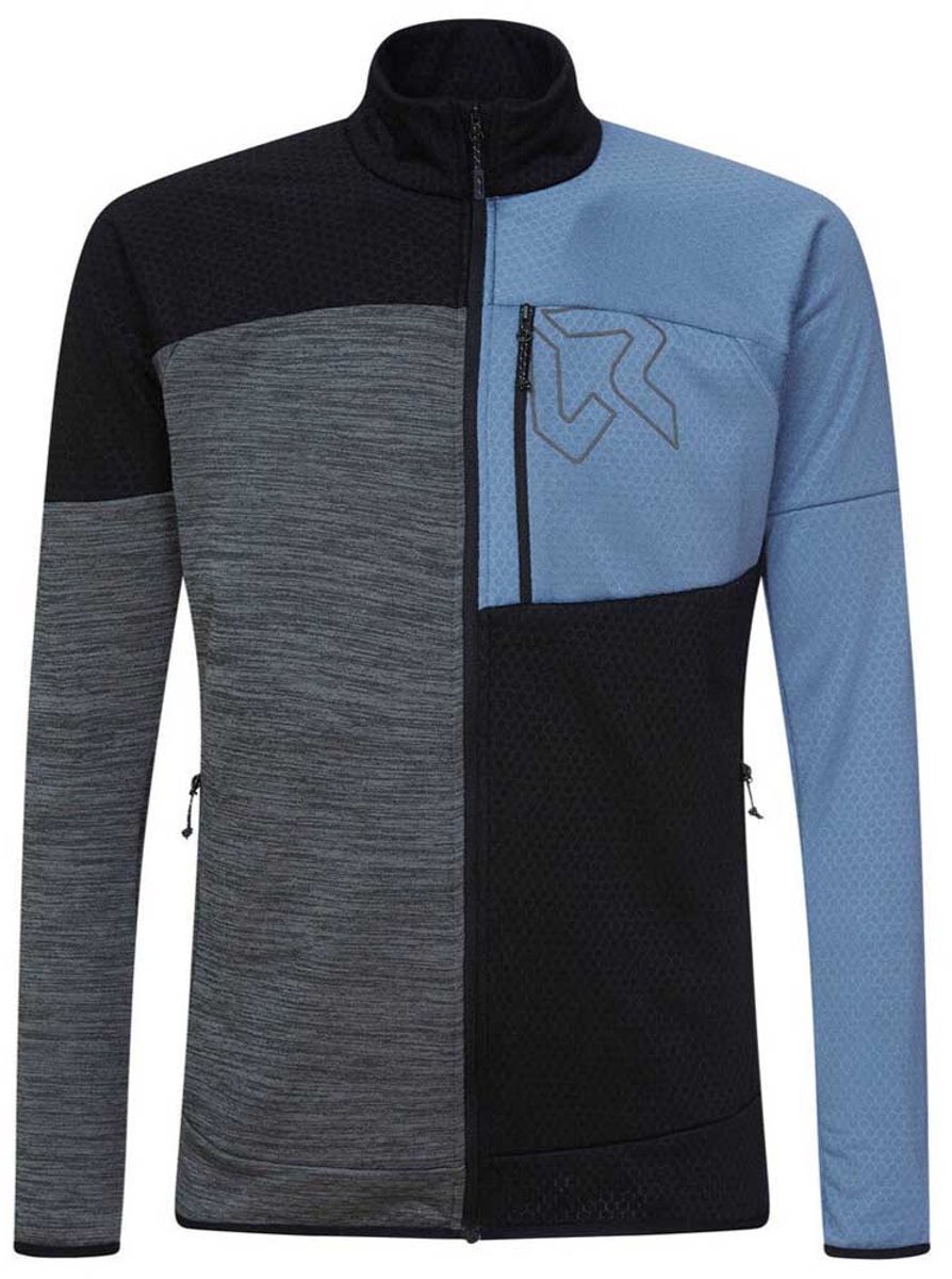 Rock Experience Kobra Mock Neck Fleece Met Volledige Rits Man Grijs