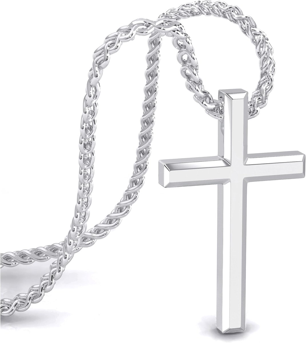 SERASAR Premium Ketting voor Heren [Destiny] | Roestvrij staal 316L Chirurgisch staal | Waterdicht | Stevige ketting | Veilige sluiting | Zilver, 60 cm | Inclusief sieradendoosje