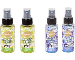 Fabulosa Spray & Poop geurneutralisator Geel & Blauw 4 x