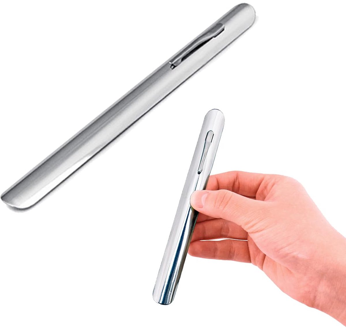 Azomor® Elegante en compacte tafelkruimelverwijderaar met praktische zakclip