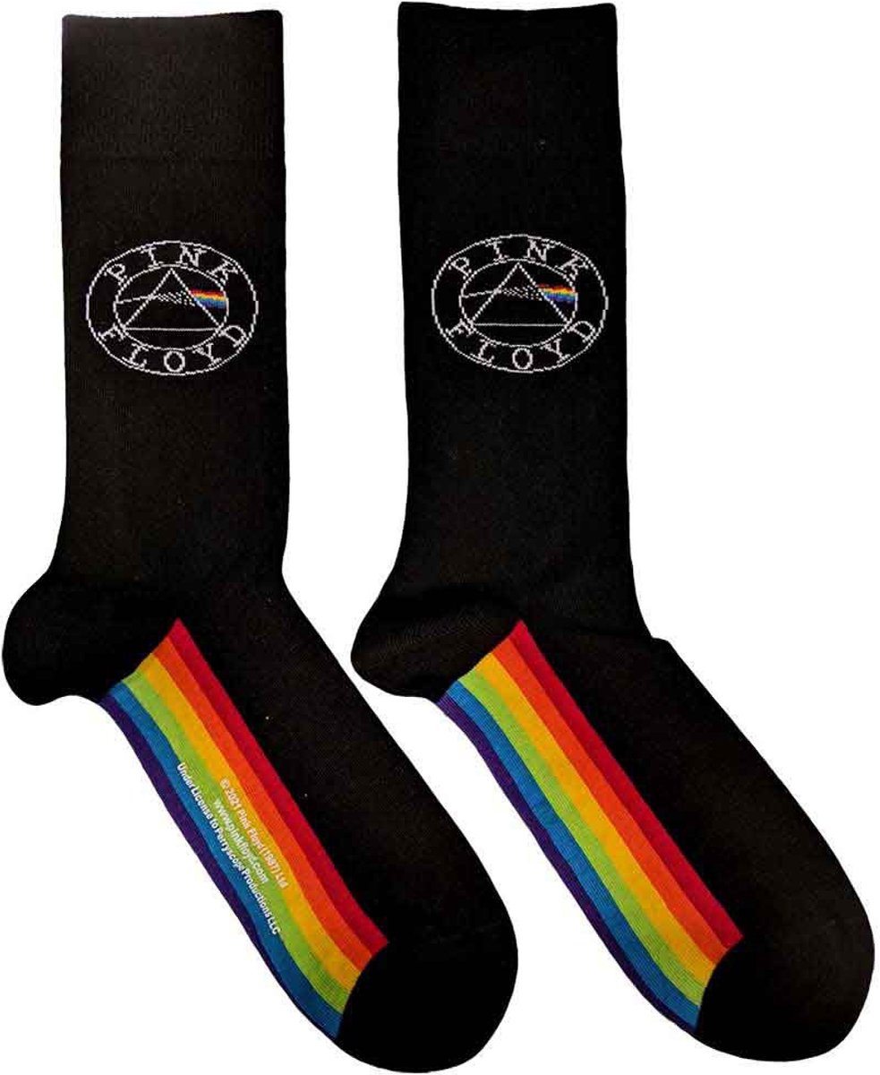 Pink Floyd - Spectrum Sole Enkelsokken - Zwart