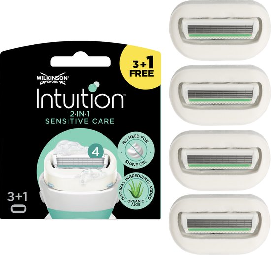 Wilkinson Sword Intuition 2-in-1 Sensitive Care - Lames de recharge - 4 pièces