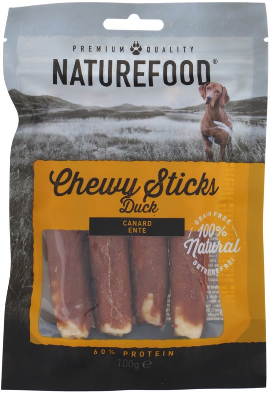 Rosewood Naturefood Chewy Sticks Eend - 7 x 100 gr - Voordeelverpakking