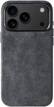 Coque de Luxe Alcanside pour Apple iPhone 17 Pro - Protection antichoc Magsafe 360° - Coque Alcantara Premium - Protection optimale à 100 % - Gris sidéral