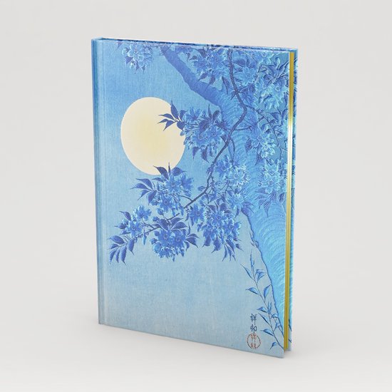 Blossoming Cherry on a Moonlit Night Journal (Deluxe Binding with Gold Gilded Pages)