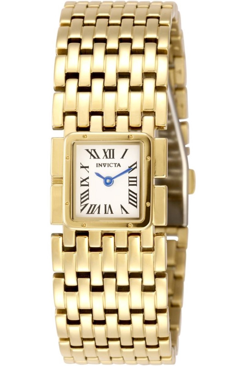 Invicta Mayamar 49477 Dames Horloge - Waterdicht - Analoog - Quartz Uurwerk - Roestvrij Staal met witte Wijzerplaat - 21mm