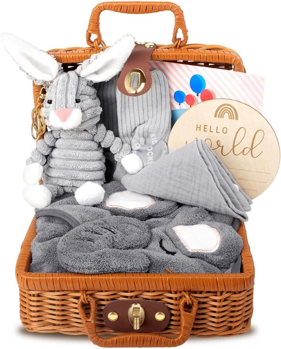DailySupplies® Kraammand - Geboortemand - Kraamcadeau Jongen - Bruin