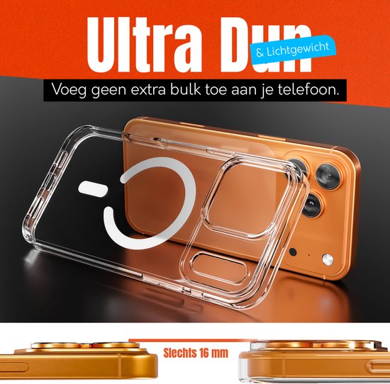 Coque My Case pour iPhone 17 Pro Max MagSafe Transparente - Coque antichoc - Transparente