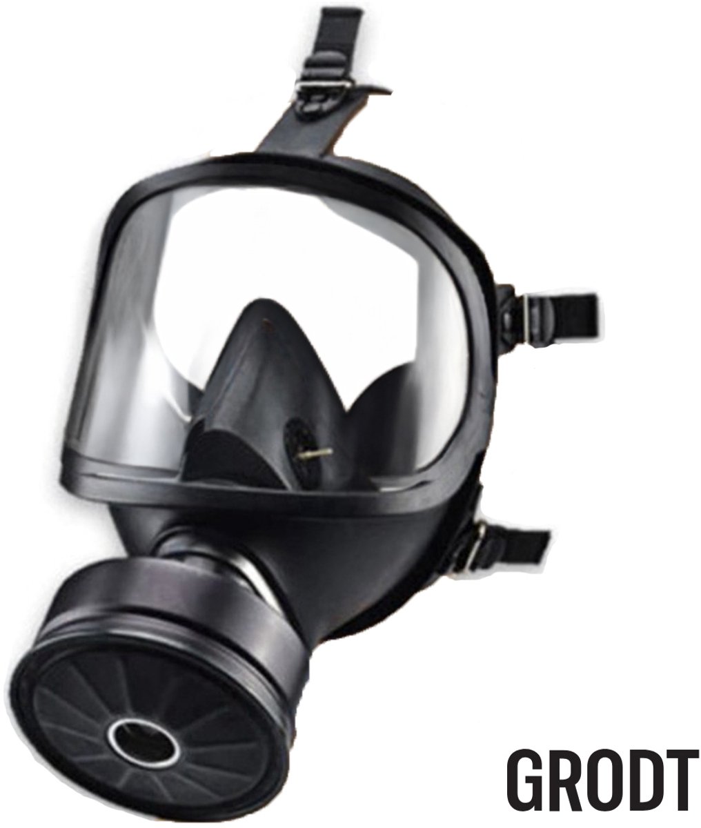 Grodt MF 14 Gasmasker met koolstoffilter | Gasmasker inclusief A1/PB2/P2 filter | Volgelaatsmasker tegen gas en stof | Gasmasker verstelbaar | Gasmasker volgelaat | Gasmasker kinderen | Europese standaard EN136/ EN140 en EN143
