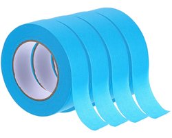 4 rollen lichtblauwe schilderstape - 50 m x 3,5 cm - Afplaktape - Voor knutselen, doe-het-zelf, muurschilderingen, carwrapping, woondecoratie en onderwijs