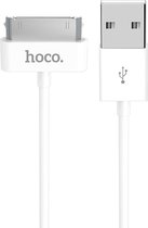 HOCO X23 Skilled USB naar iPhone 30 Pin 2.1A Snellader kabel 1 meter wit - voor Apple iPhone 4/4S en iPad 1/2