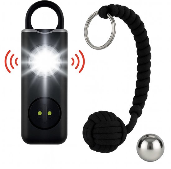Poing de singe + Alarme/Lampe de poche - Autodéfense - 2 en 1 - Sécurité - Deal combinée