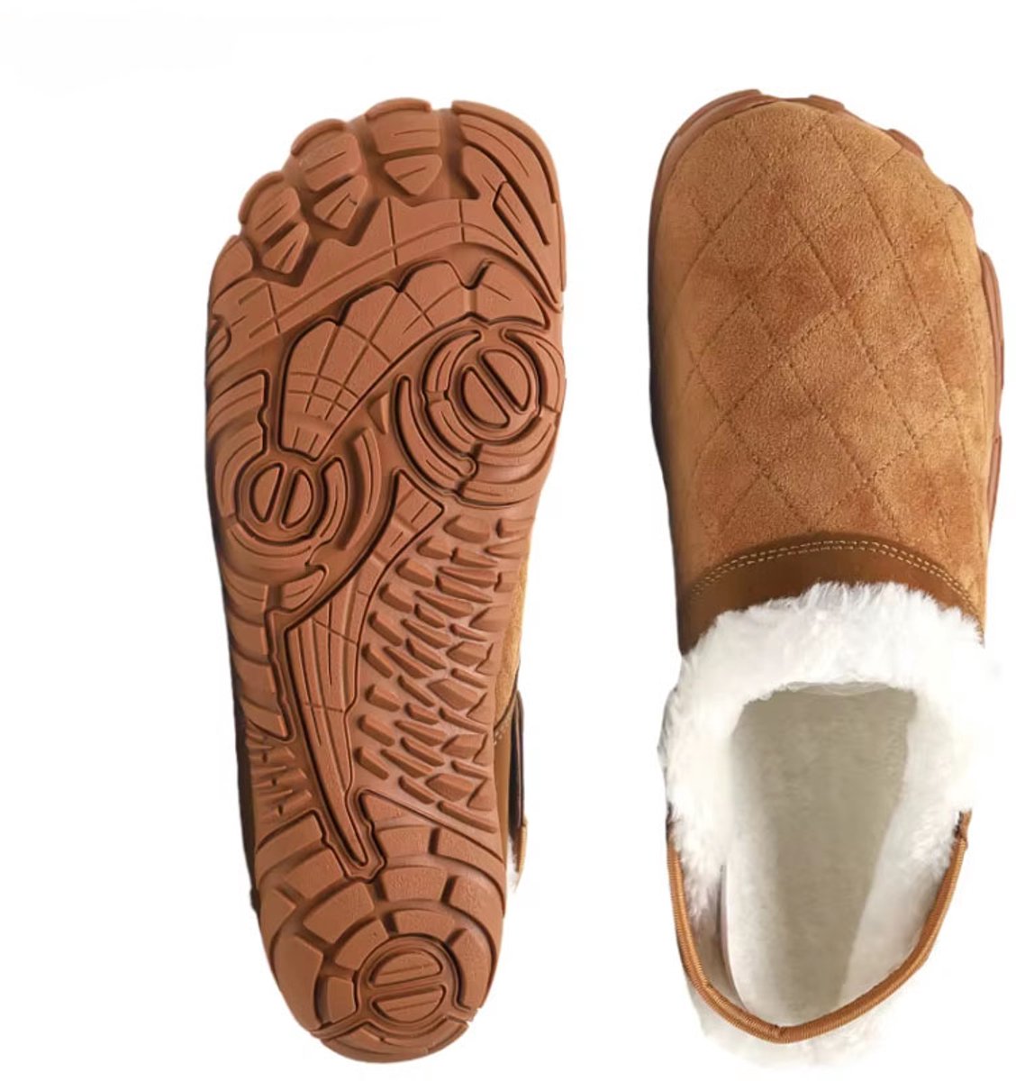 Warme Pantoffels Heren & Dames Maat 44 – Winter Slippers met Brede Teen – Katoenen Antislip Huissloffen voor Binnen en Slaapkamer – Comfortabele Thuis Slippers