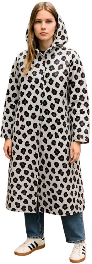 Imperméable de Festival - Léopard | Poncho à capuche unisexe en EVA | Léger/étanche | Mode Favorite