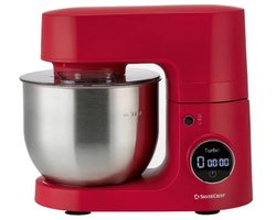 SILVERCREST® Keukenmachine 600 W - Foodprocessor - Inhoud mengkom: 5 L - Om te roeren, te kloppen en te kneden - Rood