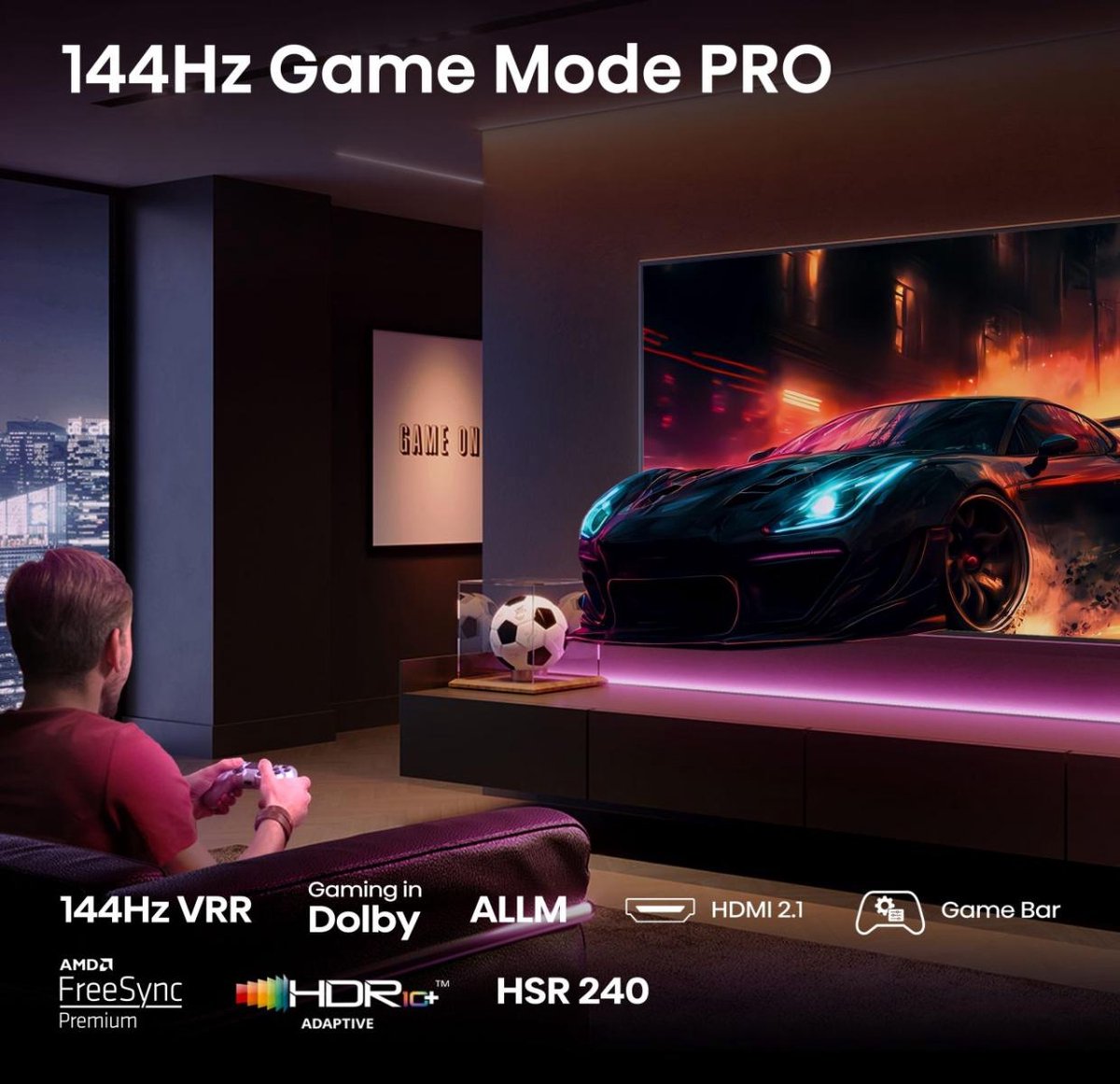 Hisense 43E7Q PRO - 43 inch - 4K QLED - 144hz thumbnail 6