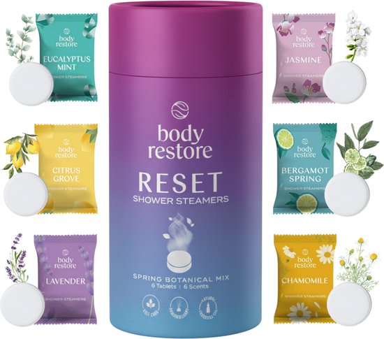Body Restore Showerteamers Reset Mix - Coffret cadeau de Luxe (6 pièces) - Cadeau idéal pour les vacances, les anniversaires et la fête des mères