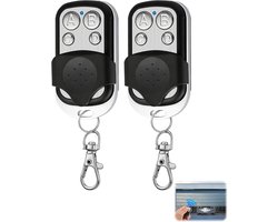 2 stuks - 433 MHz - Afstandsbediening - Garagedeuropeners - Afstandsbediening voor autogaragedeur - universele garagedeur afstandsbediening - automatische garagedeur afstandsbediening - voor auto garagedeurpoort - met sleutelhanger - 4 kanalen