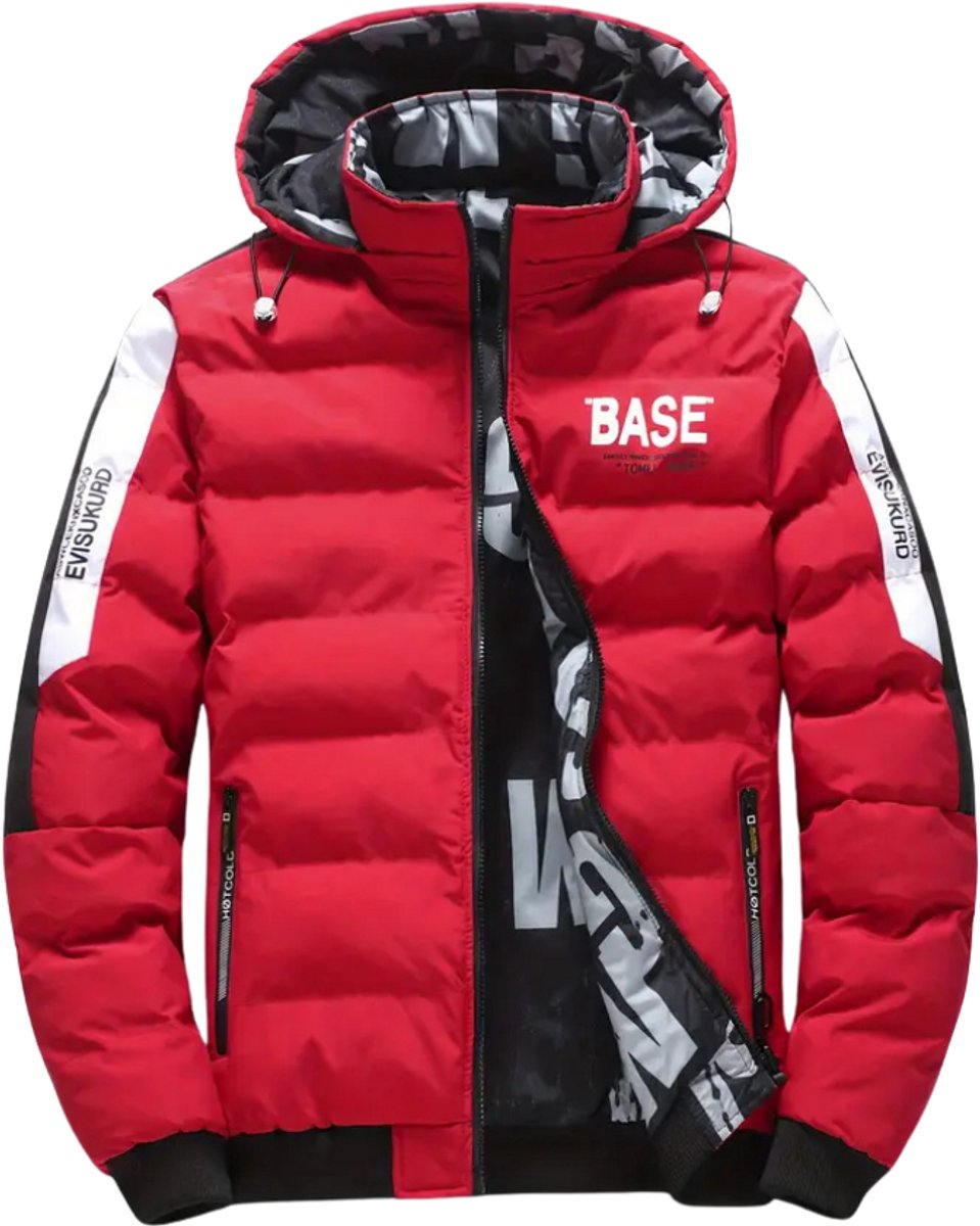 Bovista Winterjas Heren Parka Winter Jas Volwassen Stijlvol Rood