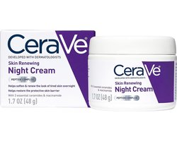 CeraVe Skin Renewing Night Cream | Niacinamide, Peptide Complex, and Hyaluronic Acid Facial…
