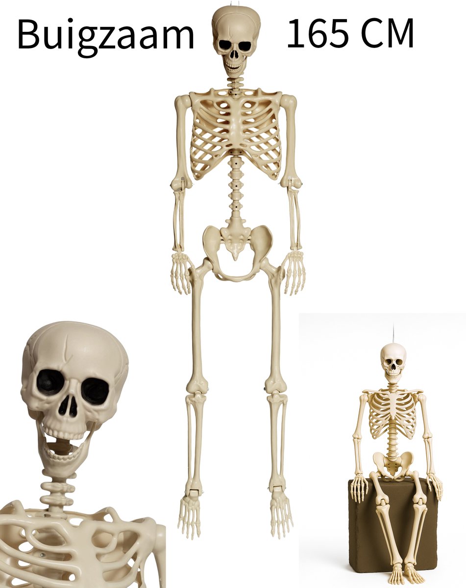 Hangende horror decoratie skelet 92 cm Day of the dead heer | Fun en Feest