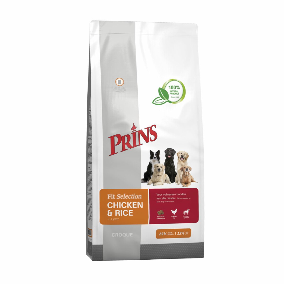 Prins - Fit Selection - Kip & Rijst - Hondenvoer - 2 x 2kg