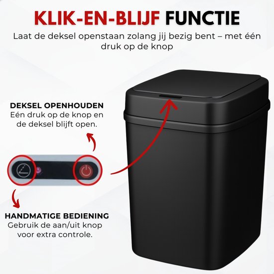 Boncy Premium Prullenbak met Sensor