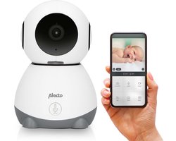 Alecto Wifi Babyfoon met Camera en App - Full HD - Op afstand beweegbaar - Melding bij beweging en geluid - SMARTBABY10 - Wit