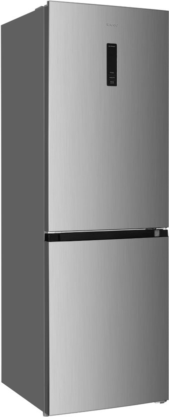 Koel-vriescombinatie 323L No Frost 2 deuren energiezuinig B 39dB LED-display Wiggo WR-CD18NFB