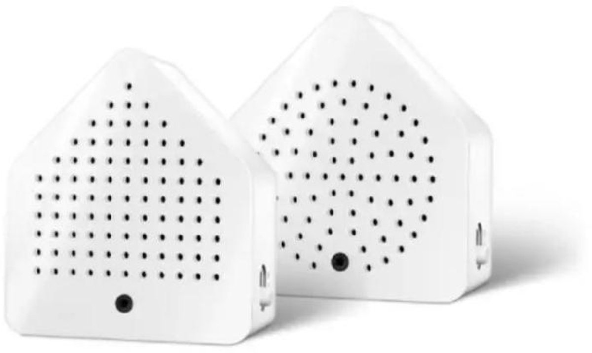 Relaxound Zirpybox White LC – Set van 2 – Natuurgeluiden met Bewegingssensor – Krekel & Sprinkhaan – Oplaadbaar USB-C – Geluidsbox voor Woonkamer, Badkamer en Kantoor
