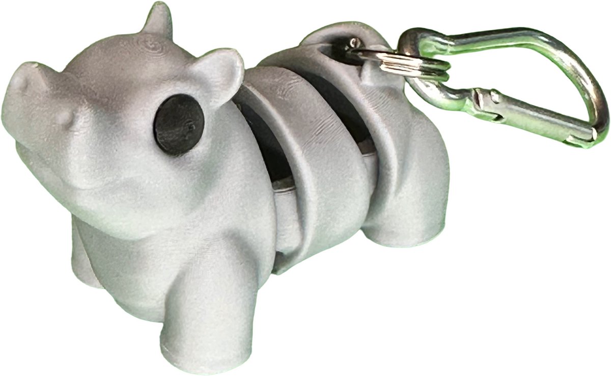 Flexi Nijlpaard tassenhanger 7 cm