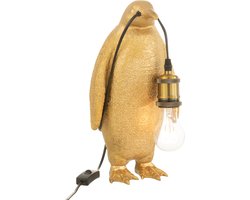J-Line tafellamp Pinguïn - polyresin - goud - small