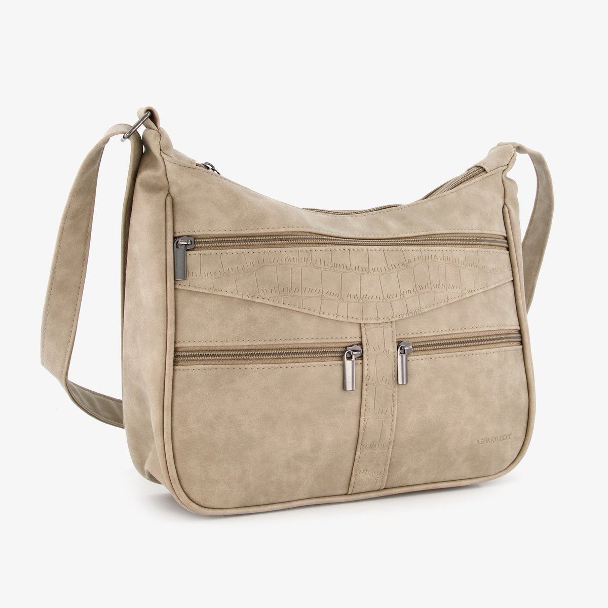 Renato Lucci dames schoudertas taupe - Beige
