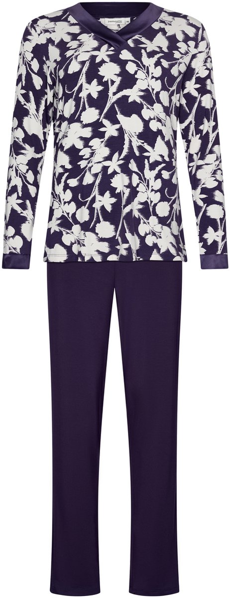 Pastunette Premium - Pyjama - Dark Orchid - Ecovero Viscose - Paars/Wit