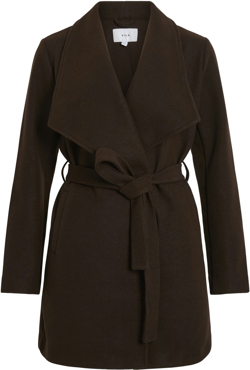 VILA - VICOOLEY COLLAR BELT COAT - NOOS - Dames - Gewatteerde jassen