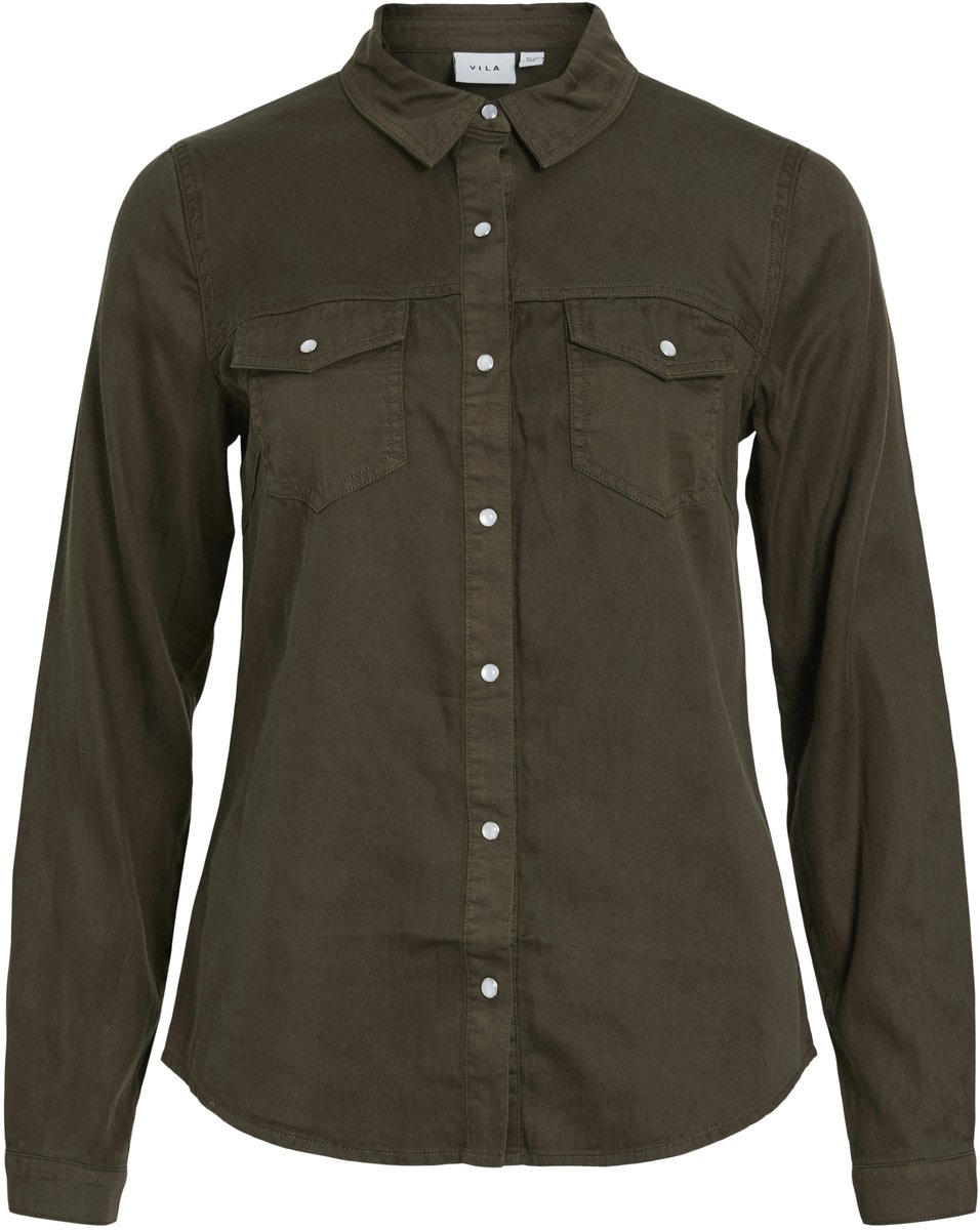 VILA - VIBISTA DENIM SHIRT-NOOS - Dames - Blouses