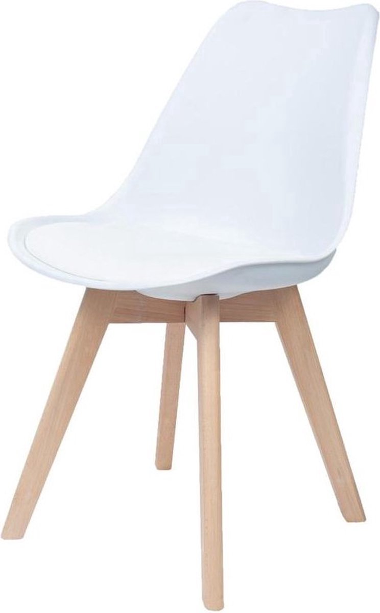 4 stuck-Eetkamerstoel-eettafel-woonkamer stoel-Design eetkamer stoel - Scandinavische stijl - Modern Design - set van 4 - Kuipstoel - Terrasstoel - Wit – foto 7