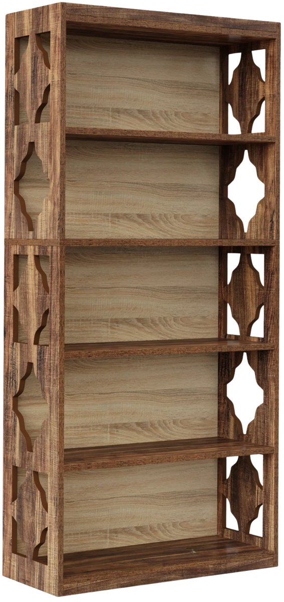 Boekenkast Zaro - Bruin - 6 Lagen - Boekenrek Opbergrek - Voor Slaapkamer, Woonkamer of Ka