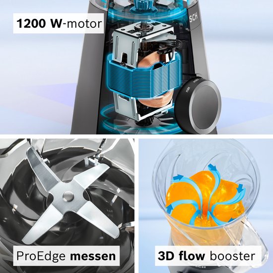 Bosch MMB614GO Blender - VitaPower - 1200W - Zwart van Bosch — afbeelding 5