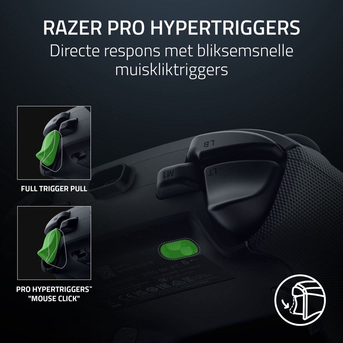 Razer Wolverine V3 Pro - Draadloze Gaming Controller - Programmeerbare Knoppen - Xbox/PC - Zwart thumbnail 4
